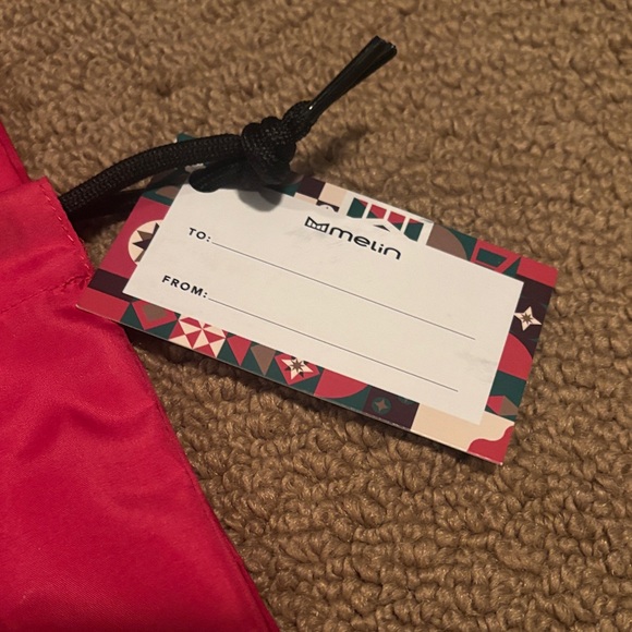 Melin Red Drawstring Bag - Picture 2 of 3